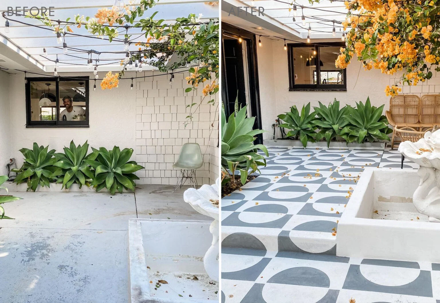 Backyard Geo Floor Patio